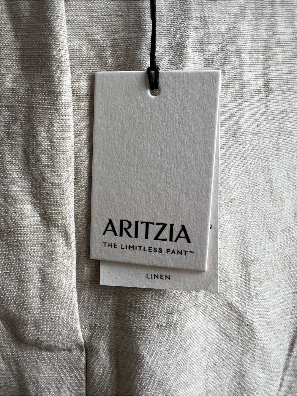 Aritzia The Limitless Pant Linen NWT Natural Ecru Wide Leg Size 6
